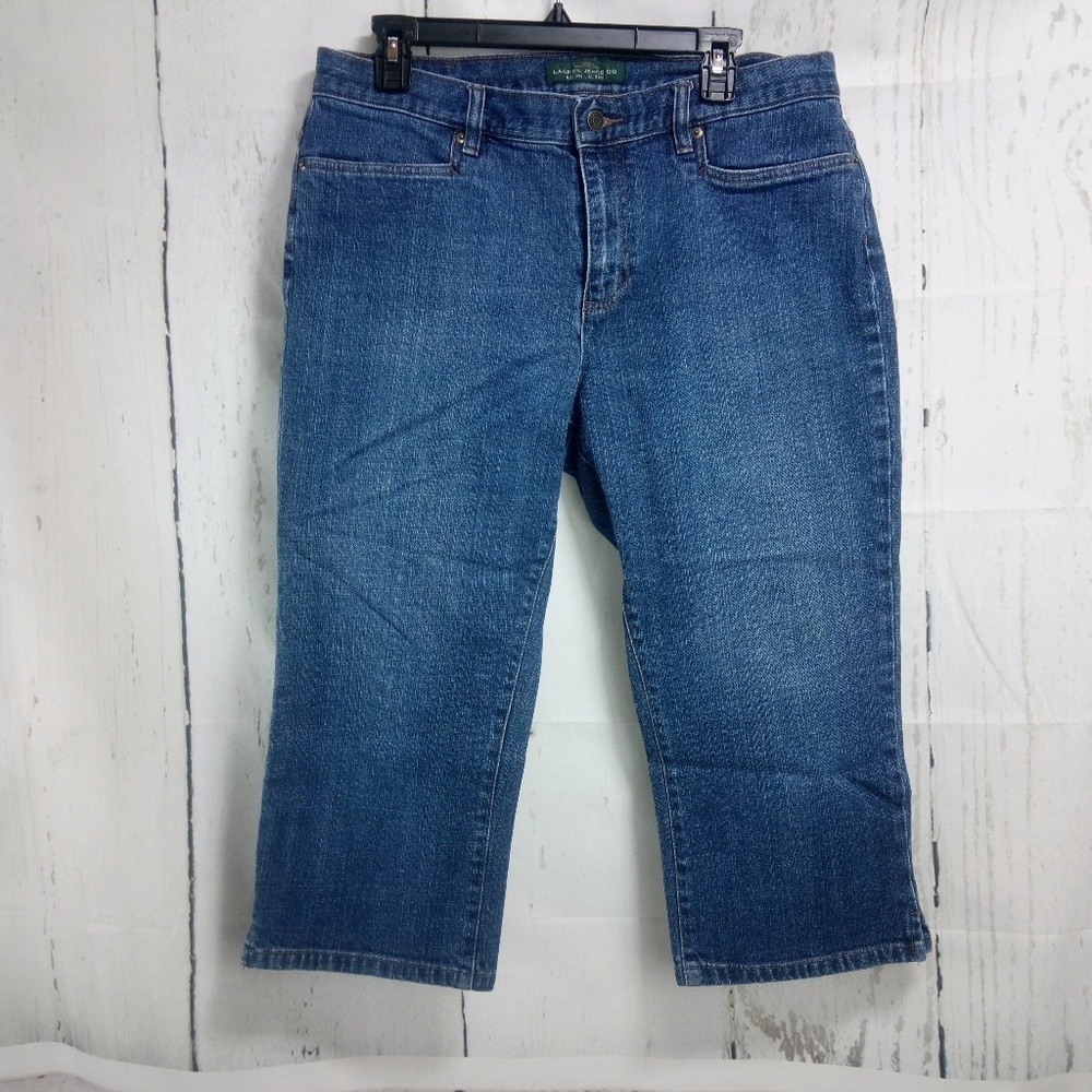 Lauren Jeans Co Size 12 Blue Capri Jeans